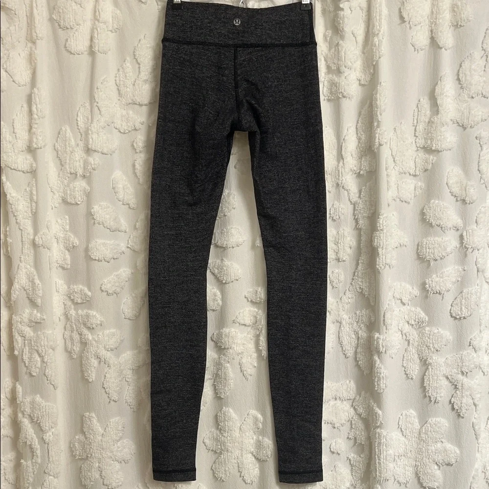 Lululemon Wunder Under Low Rise Heathered Herringbone Leggings - Picture 5 of 8